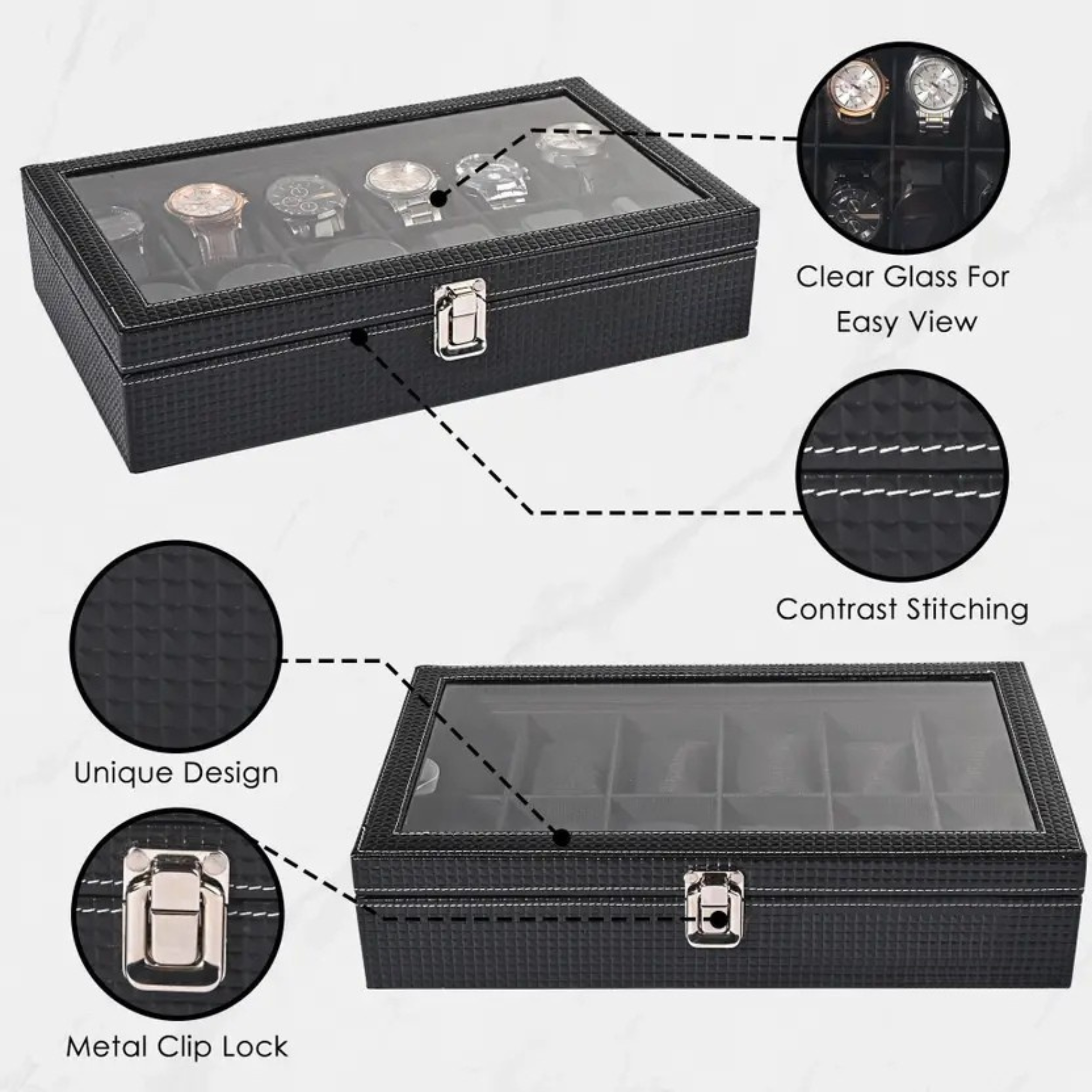 12 Slot Watch Box