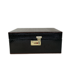 Croco Black 3-Glass Wine Box