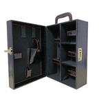 Croco Black 3-Glass Wine Box